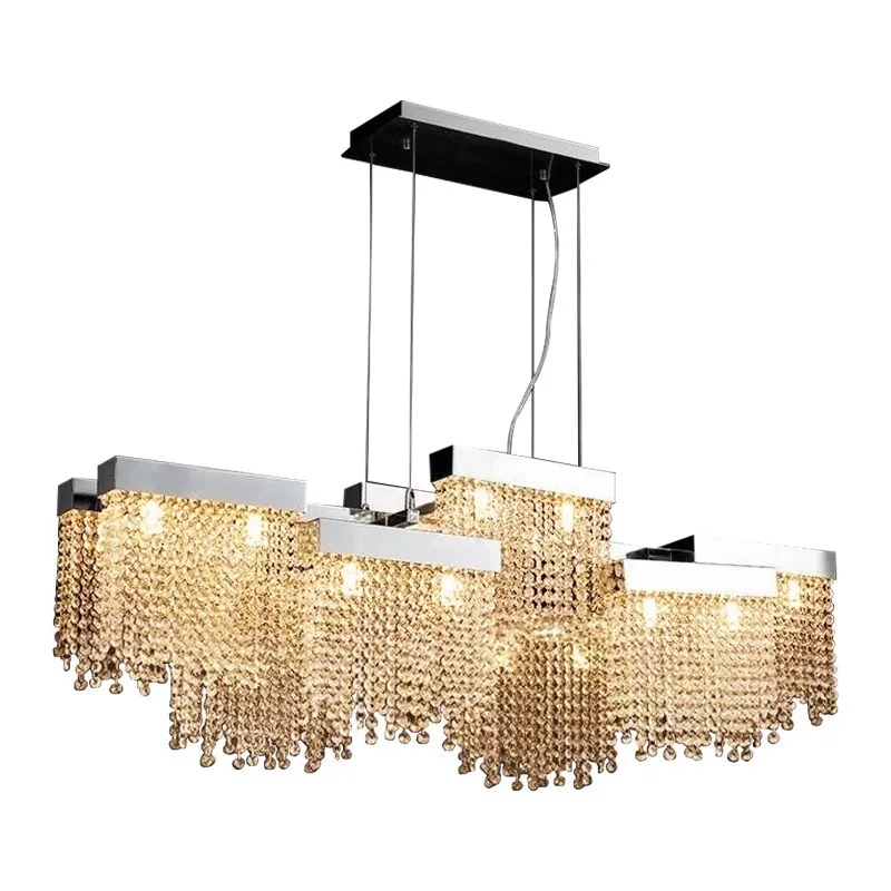 Italian light luxury, crystal restaurant chandelier, creative simple lamps
Italian light luxury, crystal restaurant chandelier, creative simple lamps