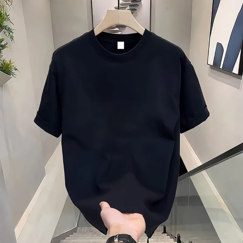 High-end Trend Crew Neck T-shirt Men's Fashion Classic Solid Color Short Sleeves Universal for Couples in All Seasons
High-end Trend Crew Neck T-shirt Men's Fashion Classic Solid Color Short Sleeves Universal for Couples in All Seasons