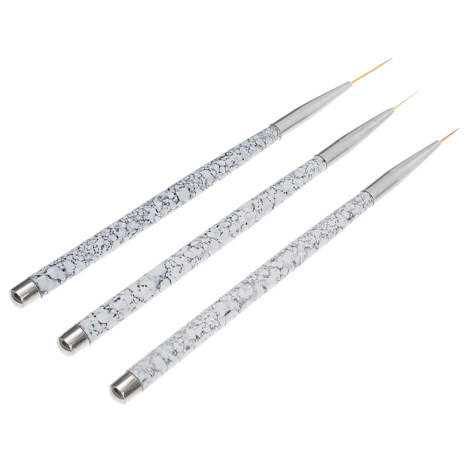 3Pcs Professional Nail Art Brush Set Marble Pattern Handle Ultra Fine Tip for Detailed Nail Painting Flowers Patterns DIY
3Pcs Professional Nail Art Brush Set Marble Pattern Handle Ultra Fine Tip for Detailed Nail Painting Flowers Patterns DIY