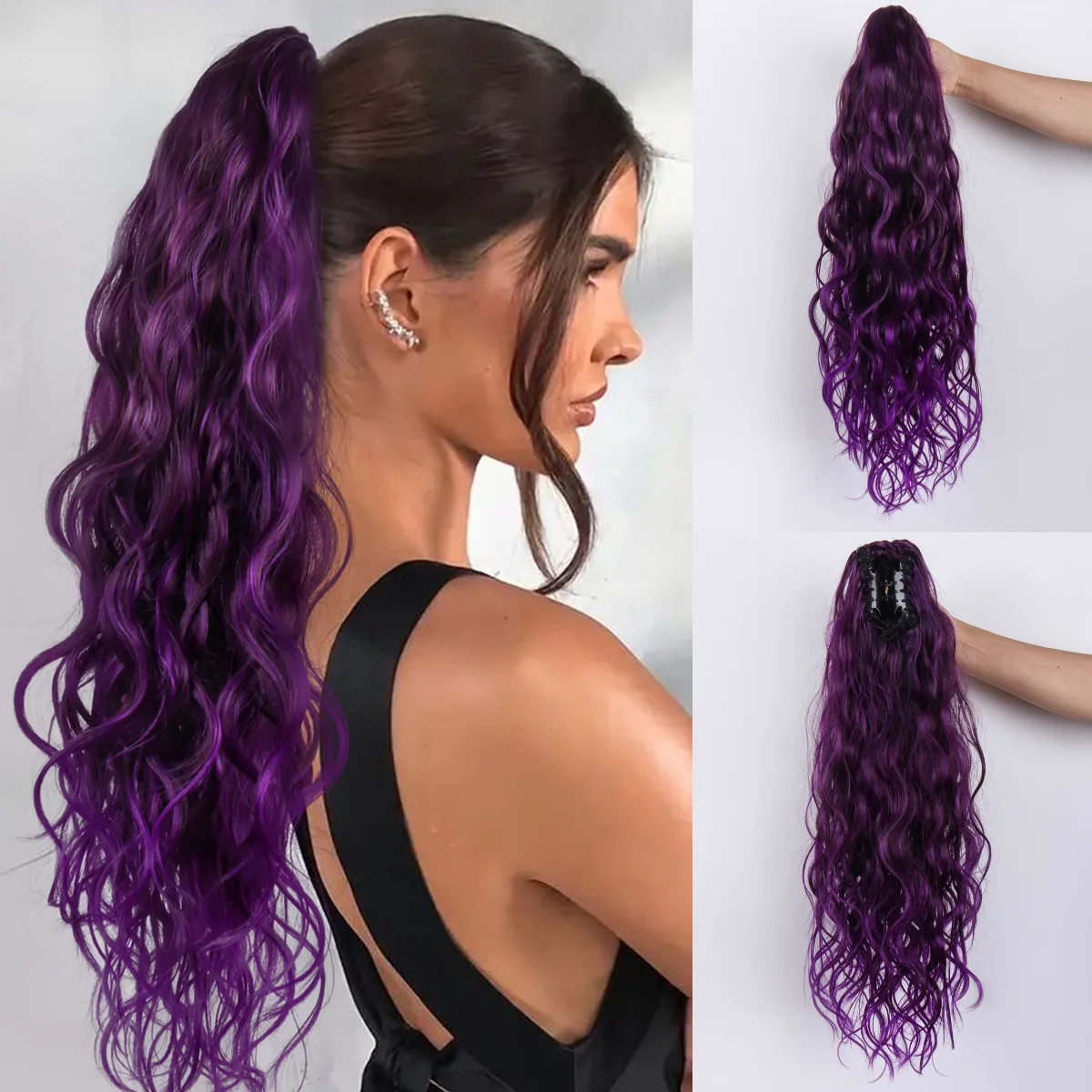Европейские и американские женские допаминовые фиолетовые синтетические высокотемпературные волосы с хвостиком, парик, коса, аксессуары для волос
Европейские и американские женские допаминовые фиолетовые синтетические высокотемпературные волосы с хвостиком, парик, коса, аксессуары для волос