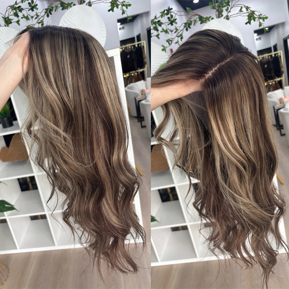 Brunette Highlight Brown Lace Front Wigs Body Wave Wig for White Women Heat Resistant Synthetic Lace Wig Cosplay Daily Party Use
Brunette Highlight Brown Lace Front Wigs Body Wave Wig for White Women Heat Resistant Synthetic Lace Wig Cosplay Daily Party Use