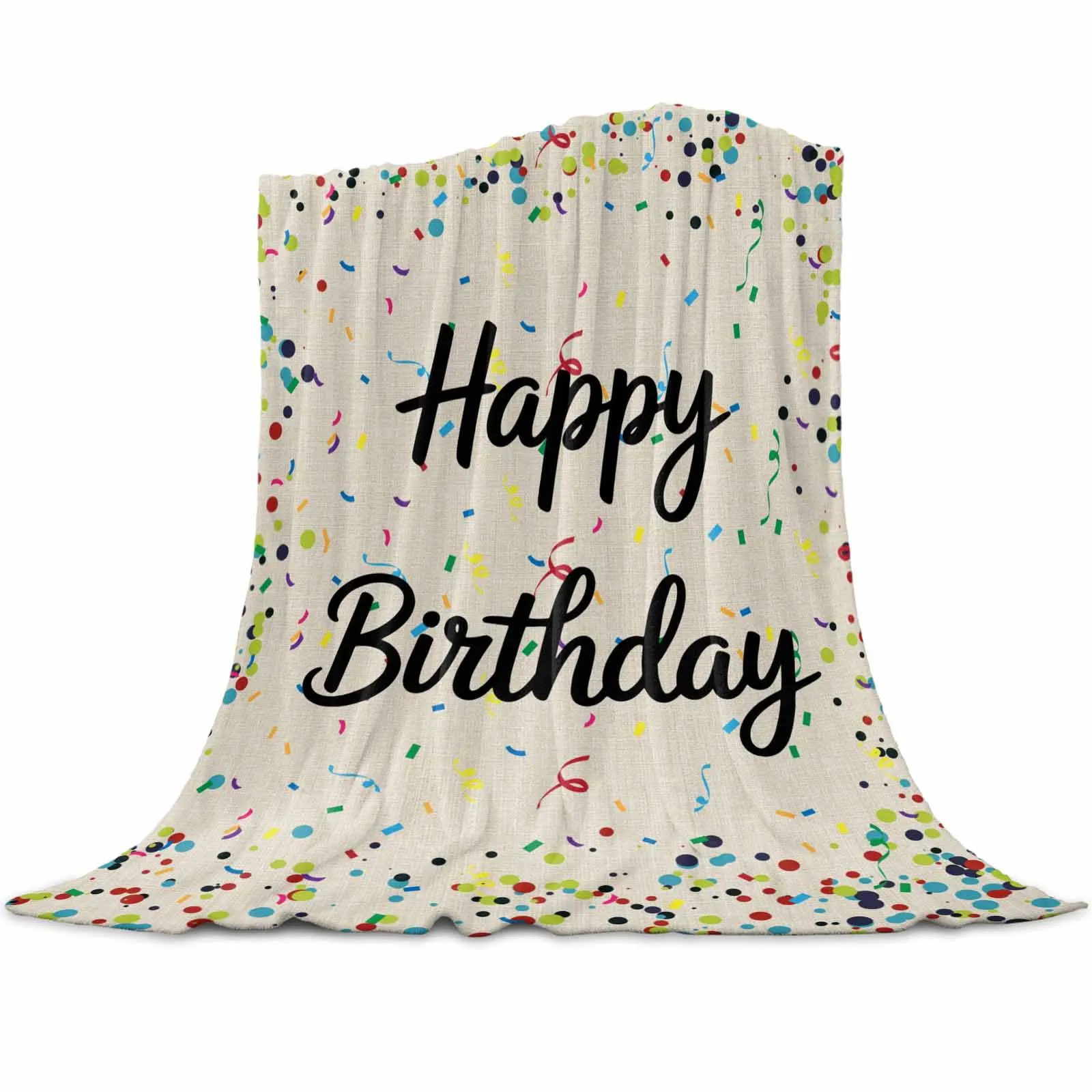 Celebration Birthday Polka Ribbon Linen Throws Blankets for Sofa Bed Winter Soft Plush Warm Family Friends Holiday Gifts
Celebration Birthday Polka Ribbon Linen Throws Blankets for Sofa Bed Winter Soft Plush Warm Family Friends Holiday Gifts