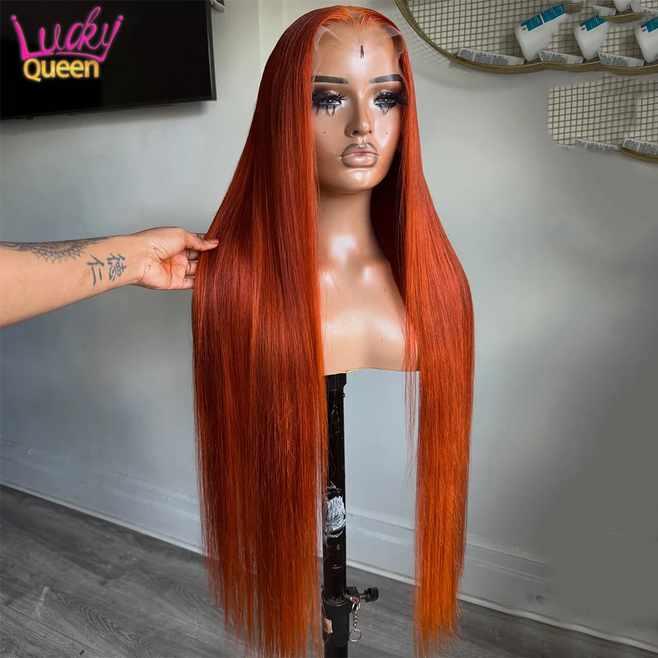 Ginger Orange Real Human Hair Wig 13x6 13x4 HD Lace Front Human Wig For Women Lace Closure Wig Pre Plucked Straight Glueless
Ginger Orange Real Human Hair Wig 13x6 13x4 HD Lace Front Human Wig For Women Lace Closure Wig Pre Plucked Straight Glueless