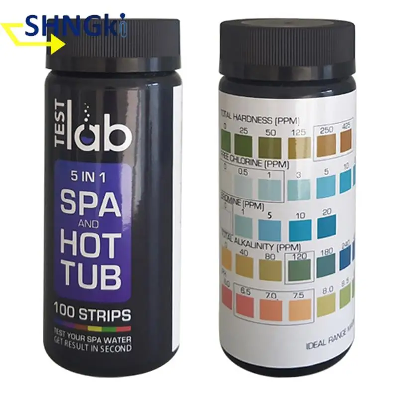 50/100pcs 5in1 Swimming Pool PH Test Paper Residual Chlorine PH Value Alkalinity Hardness Test Strip Pool Cleaner Accessories
50/100pcs 5in1 Swimming Pool PH Test Paper Residual Chlorine PH Value Alkalinity Hardness Test Strip Pool Cleaner Accessories