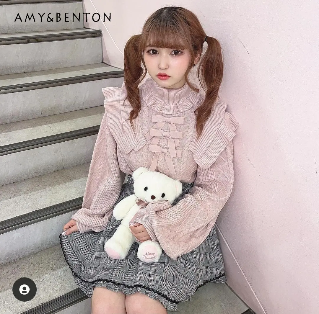 Japanese Butterflies Sweet Girl Sweater for Women Fashion Long Sleeve Casual Slimming Sweater Female Pink Color Casual Jumper
Japanese Butterflies Sweet Girl Sweater for Women Fashion Long Sleeve Casual Slimming Sweater Female Pink Color Casual Jumper