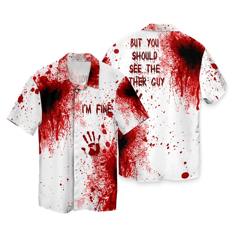 Hawaiian Halloween Men's Shirt Floral Casual Short Sleeve Large Street Clothes 3D Button Beach Tops Summer Plus Size Man Shirts
Hawaiian Halloween Men's Shirt Floral Casual Short Sleeve Large Street Clothes 3D Button Beach Tops Summer Plus Size Man Shirts