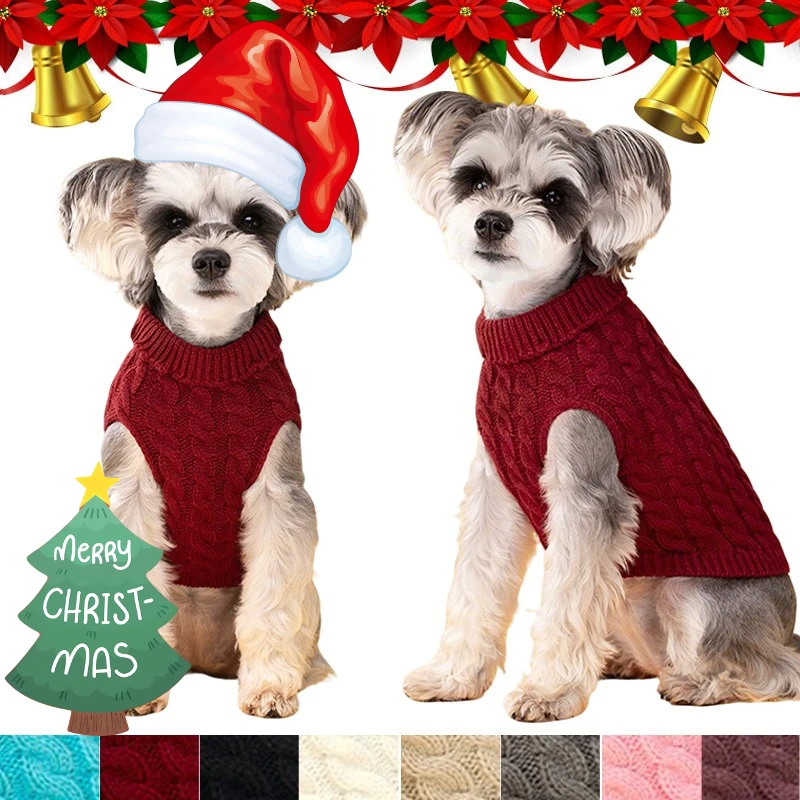 Classic Solid Knit Turtleneck Pullover Dog Sweater Warm Twist Design Winter Pet Clothes for Small Dogs Chihuahua Yorkie 개 옷
Classic Solid Knit Turtleneck Pullover Dog Sweater Warm Twist Design Winter Pet Clothes for Small Dogs Chihuahua Yorkie 개 옷