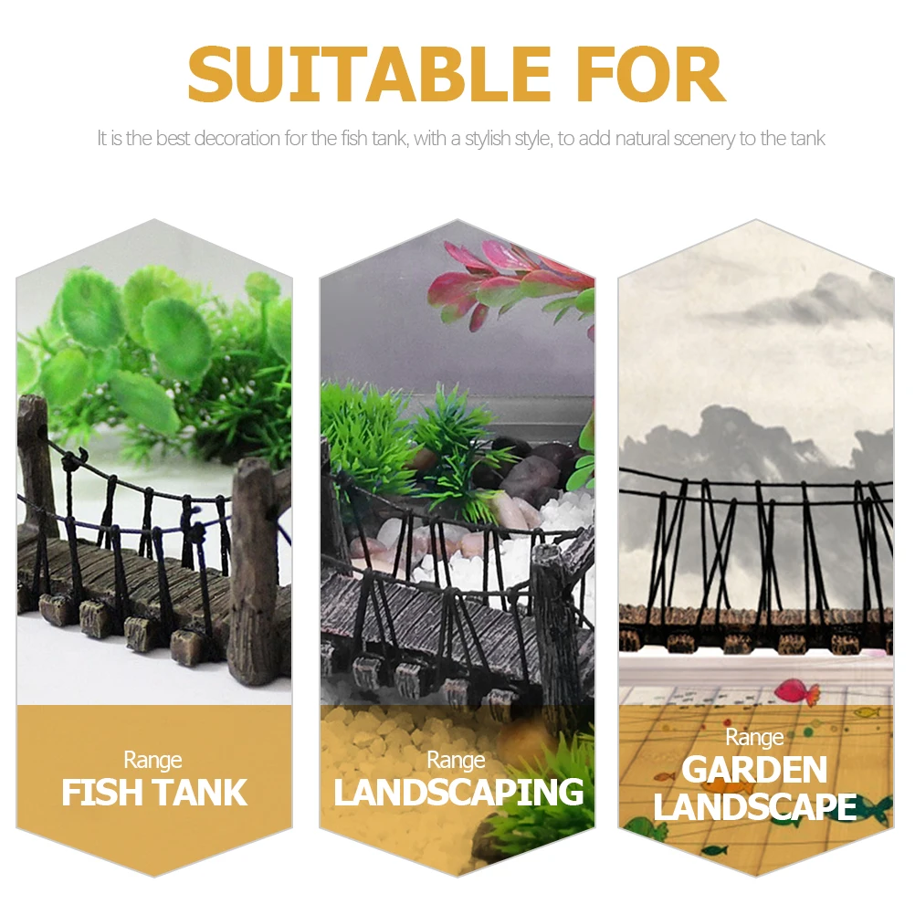 Fish Tank Decorative Bridge Resin Hideouts Aquarium Decoration Miniature Supplies Non Fading Detailed Design Underwater
Fish Tank Decorative Bridge Resin Hideouts Aquarium Decoration Miniature Supplies Non Fading Detailed Design Underwater
