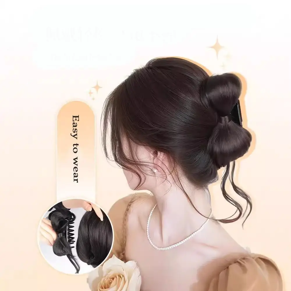 Elegant Natural Women Synthetic Wig with Claw Hairpiece Fluffy Hair Bun Bowknot Hair Accessories Wig Hair Clip
Elegant Natural Women Synthetic Wig with Claw Hairpiece Fluffy Hair Bun Bowknot Hair Accessories Wig Hair Clip