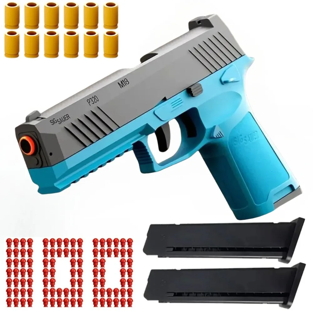 P320 Бросок в виде ракушки с непрерывной стрельбой, мягкая пуля, игрушечный пистолет, спортивная стрельба на открытом воздухе, Рождественский подарок для детей
P320 Бросок в виде ракушки с непрерывной стрельбой, мягкая пуля, игрушечный пистолет, спортивная стрельба на открытом воздухе, Рождественский подарок для детей