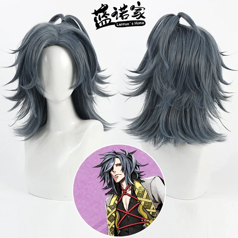 Игра Touken Ranbu Online Oodenta Mitsuyo, парик для косплея, реквизит для Хэллоуина, синтетические волосы, термостойкое волокно + шапочка для парика 
Игра Touken Ranbu Online Oodenta Mitsuyo, парик для косплея, реквизит для Хэллоуина, синтетические волосы, термостойкое волокно + шапочка для парика