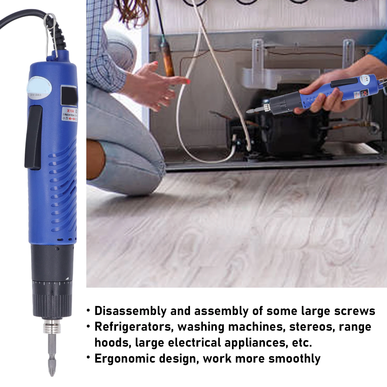 Electric Screwdriver Electric Screwdriver with Bit Set Kit Semi Automatic Hand Tools for Craftsman X104