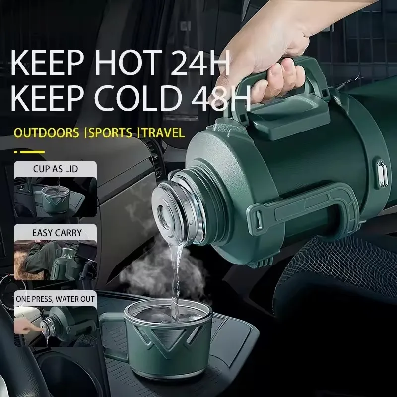 316 Stainless Steel Big Capacity Thermos Bottle 1L/3L Outdoor Travel Coffee Mugs Thermal Vaccum Water Bottle Thermal Mug
316 Stainless Steel Big Capacity Thermos Bottle 1L/3L Outdoor Travel Coffee Mugs Thermal Vaccum Water Bottle Thermal Mug
