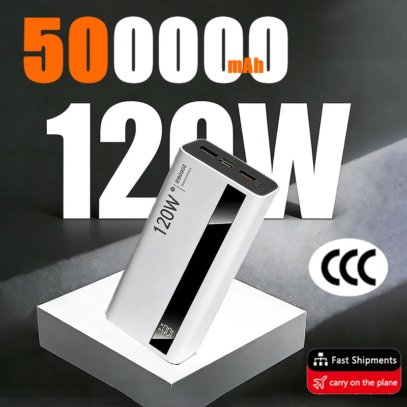 Портативный внешний аккумулятор 500000 мАч для Xiaomi, 120 Вт, супербыстрая зарядка, большой емкости, для iPhone
Портативный внешний аккумулятор 500000 мАч для Xiaomi, 120 Вт, супербыстрая зарядка, большой емкости, для iPhone