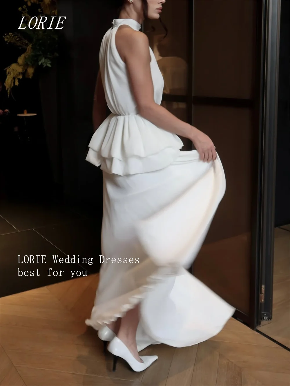 LORIE Luxury Straight Civil Wedding Dress Gala Halter Bridal Dresses Tiered Pleat Daily Engagement Wedding Gown Customized 2026
LORIE Luxury Straight Civil Wedding Dress Gala Halter Bridal Dresses Tiered Pleat Daily Engagement Wedding Gown Customized 2026