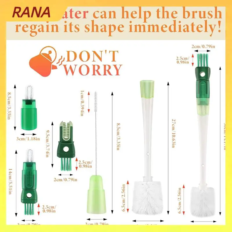 Щетки для бутылок с водой RANA 5 в 1, легко очищаются от горловины чашки, крышки, дна и соломинки, инструменты для чистки бутылок
Щетки для бутылок с водой RANA 5 в 1, легко очищаются от горловины чашки, крышки, дна и соломинки, инструменты для чистки бутылок
