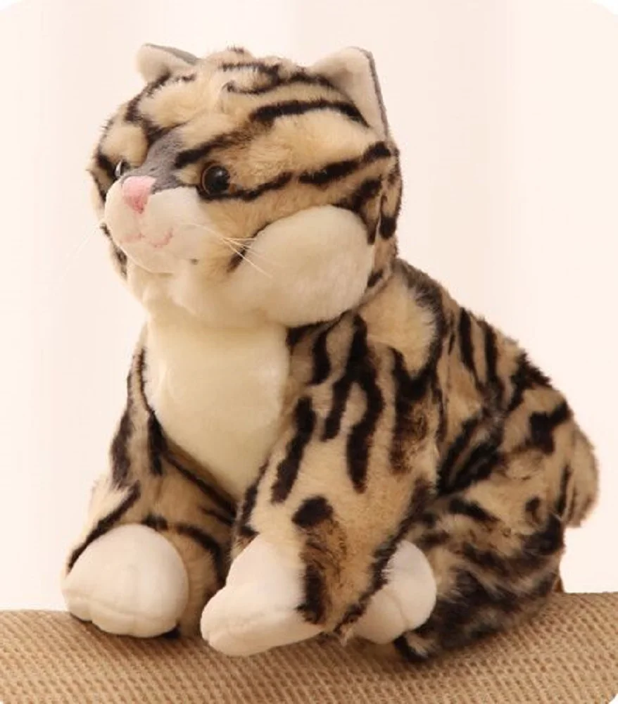 new plush black &brown stripes cat toy new creative high quality cat doll gift about 25cm
new plush black &brown stripes cat toy new creative high quality cat doll gift about 25cm