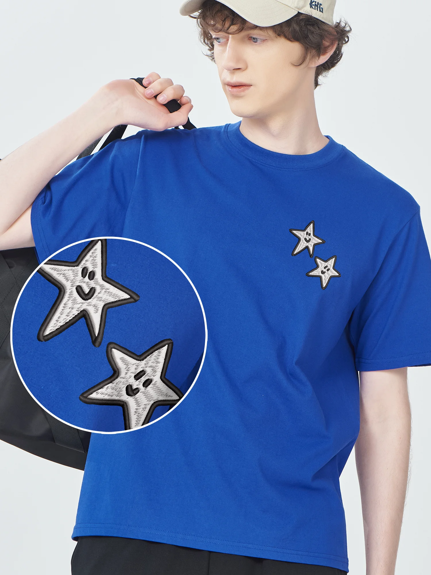 Smile Star Embroidered Design Short Sleeve 100% Cotton Comfortable Camiseta Masculina Couple Summer Tops
Smile Star Embroidered Design Short Sleeve 100% Cotton Comfortable Camiseta Masculina Couple Summer Tops