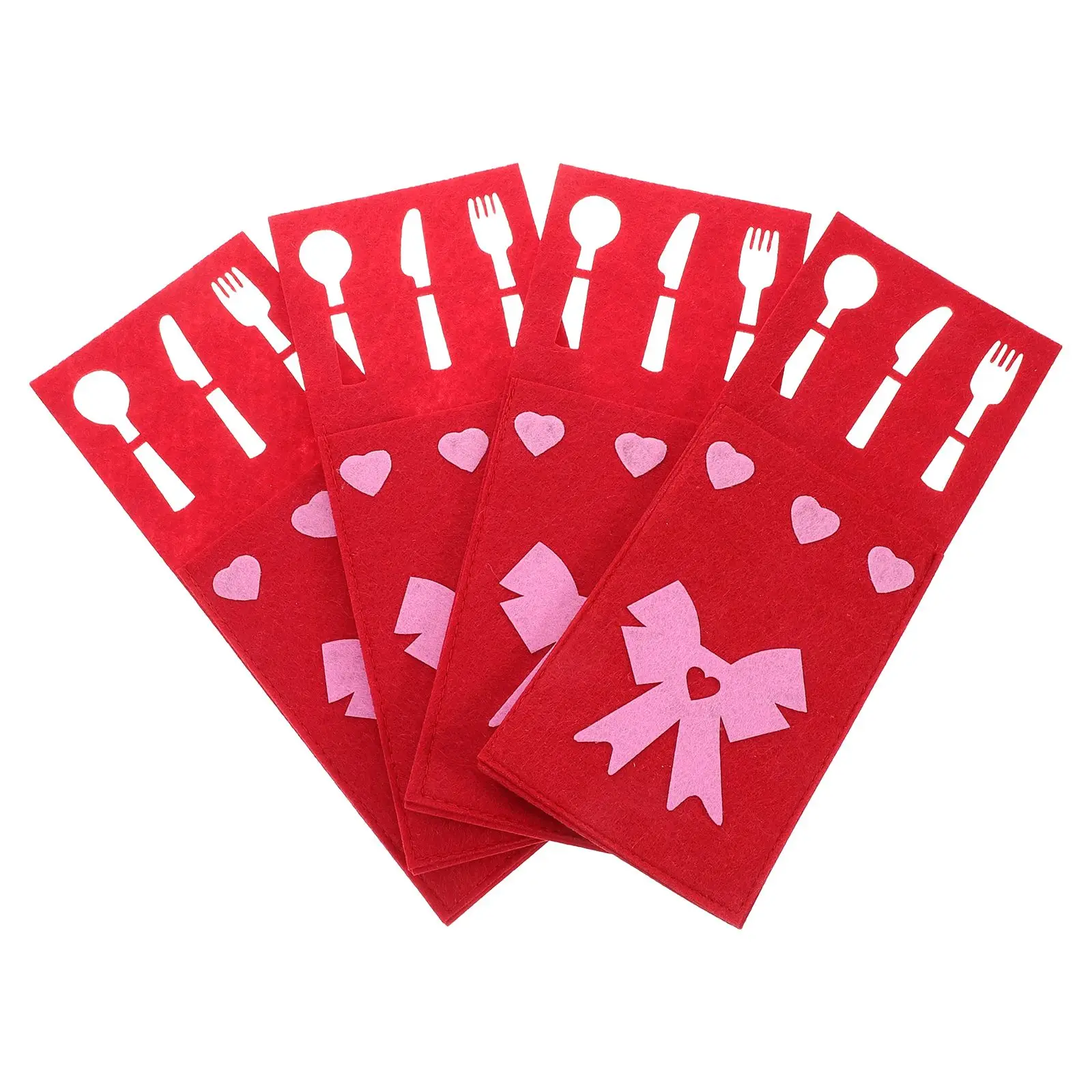 4 Pcs Valentine Heart Shaped Cutlery Bag Silverware Holder Forks Spoon Large Capacity Tableware Utensil Sleeve
4 Pcs Valentine Heart Shaped Cutlery Bag Silverware Holder Forks Spoon Large Capacity Tableware Utensil Sleeve