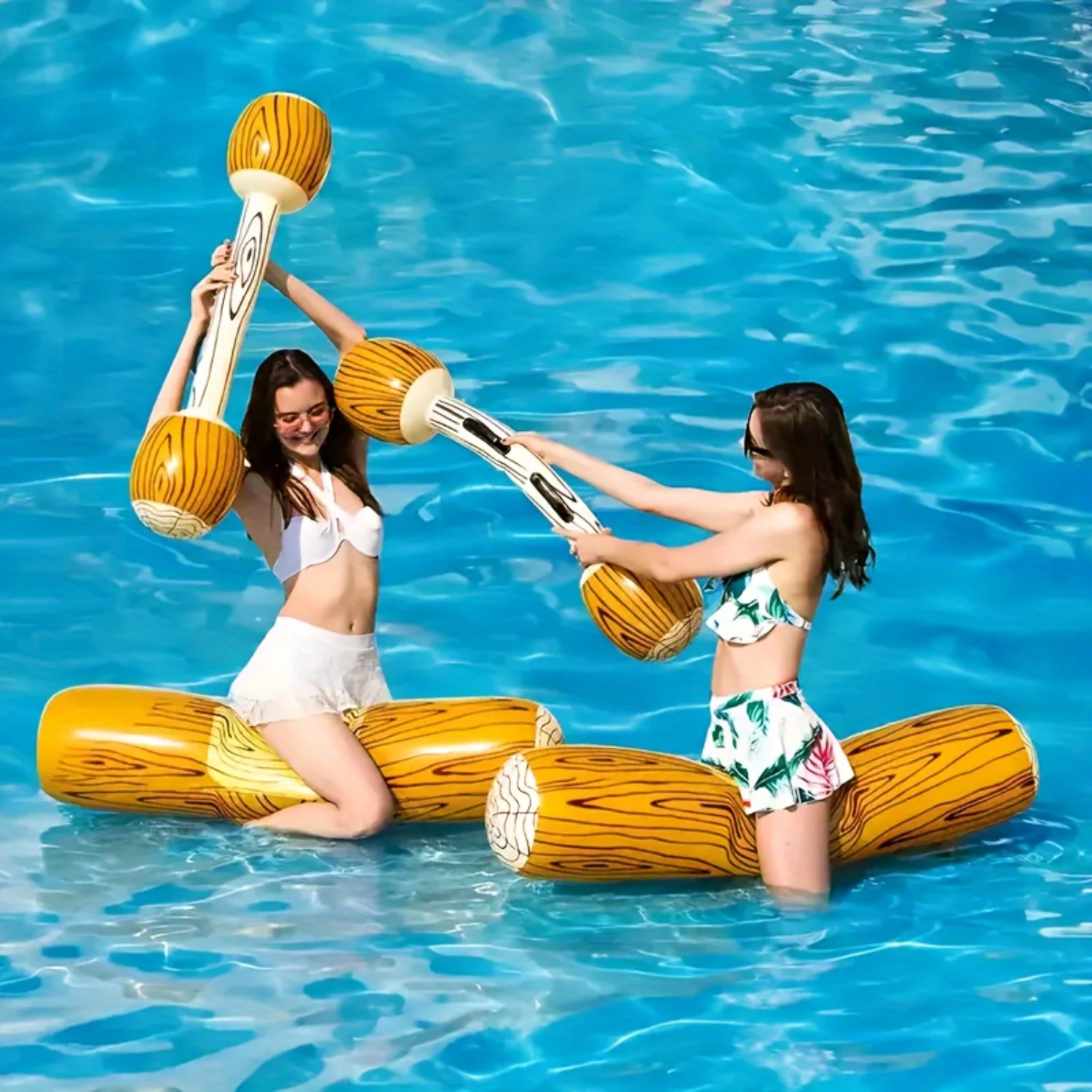 4pcs Inflatable Wood Grain Stick Set, 2 Sitting Sticks, 2 Water Entertainment Walking Sticks, New Inflatable Contrast Water Floa
4pcs Inflatable Wood Grain Stick Set, 2 Sitting Sticks, 2 Water Entertainment Walking Sticks, New Inflatable Contrast Water Floa