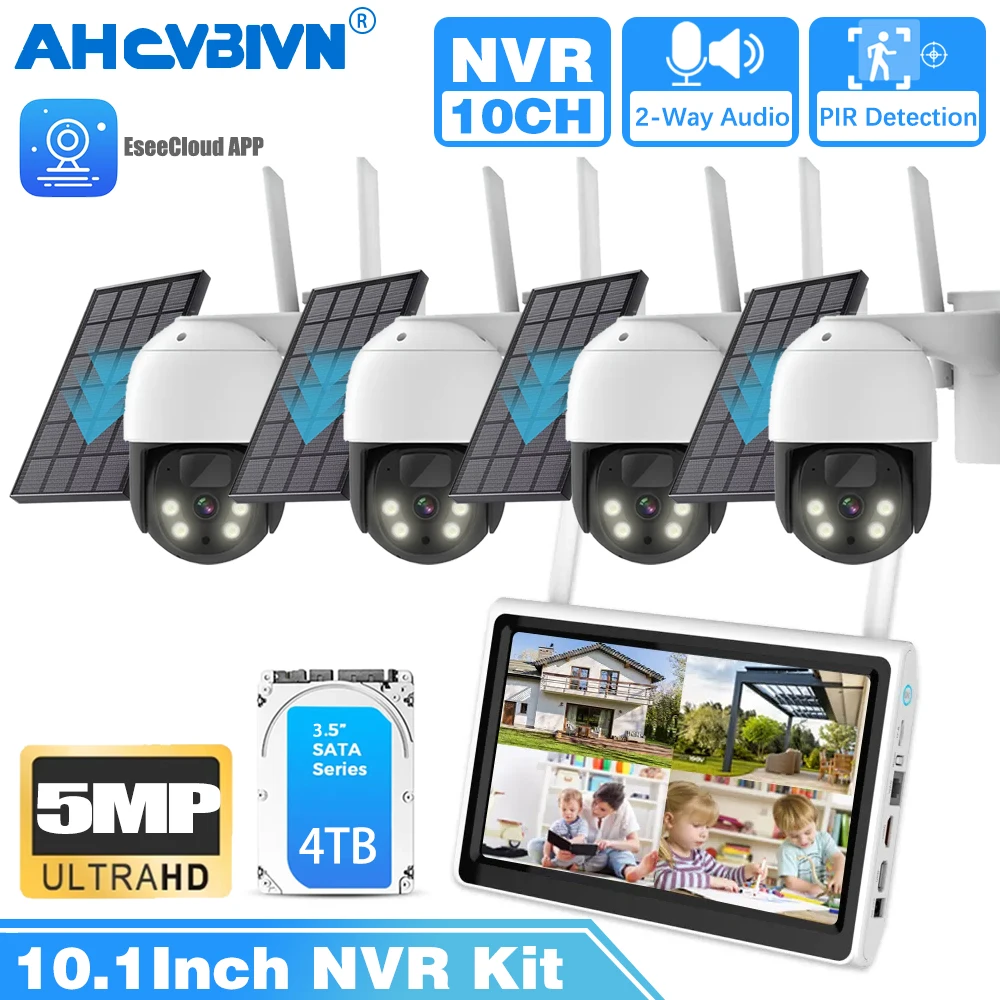 10-канальный 10,1-дюймовый ЖК-монитор, Wi-Fi NVR, 5-мегапиксельная беспроводная камера на солнечной энергии, комплект удаленного доступа, встроенная батарея, сеть с низким энергопотреблением
10-канальный 10,1-дюймовый ЖК-монитор, Wi-Fi NVR, 5-мегапиксельная беспроводная камера на солнечной энергии, комплект удаленного доступа, встроенная батарея, сеть с низким энергопотреблением