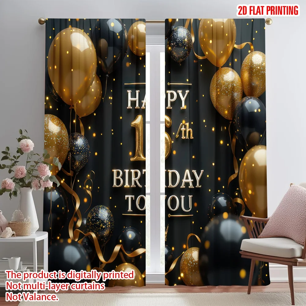 2D flat printing 2pcs Window Curtains Birthday Celebration Balloons(3) Digital Printed Polyester Drapes Party Decorations
2D flat printing 2pcs Window Curtains Birthday Celebration Balloons(3) Digital Printed Polyester Drapes Party Decorations