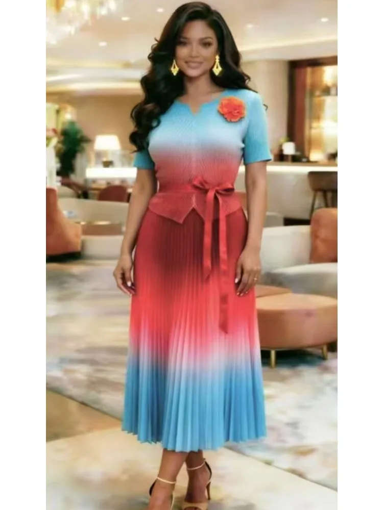 2026 Loose Women's New Dress Fashion Printing Gradual Change Trend Pleated Pendulum Dress
2026 Loose Women's New Dress Fashion Printing Gradual Change Trend Pleated Pendulum Dress