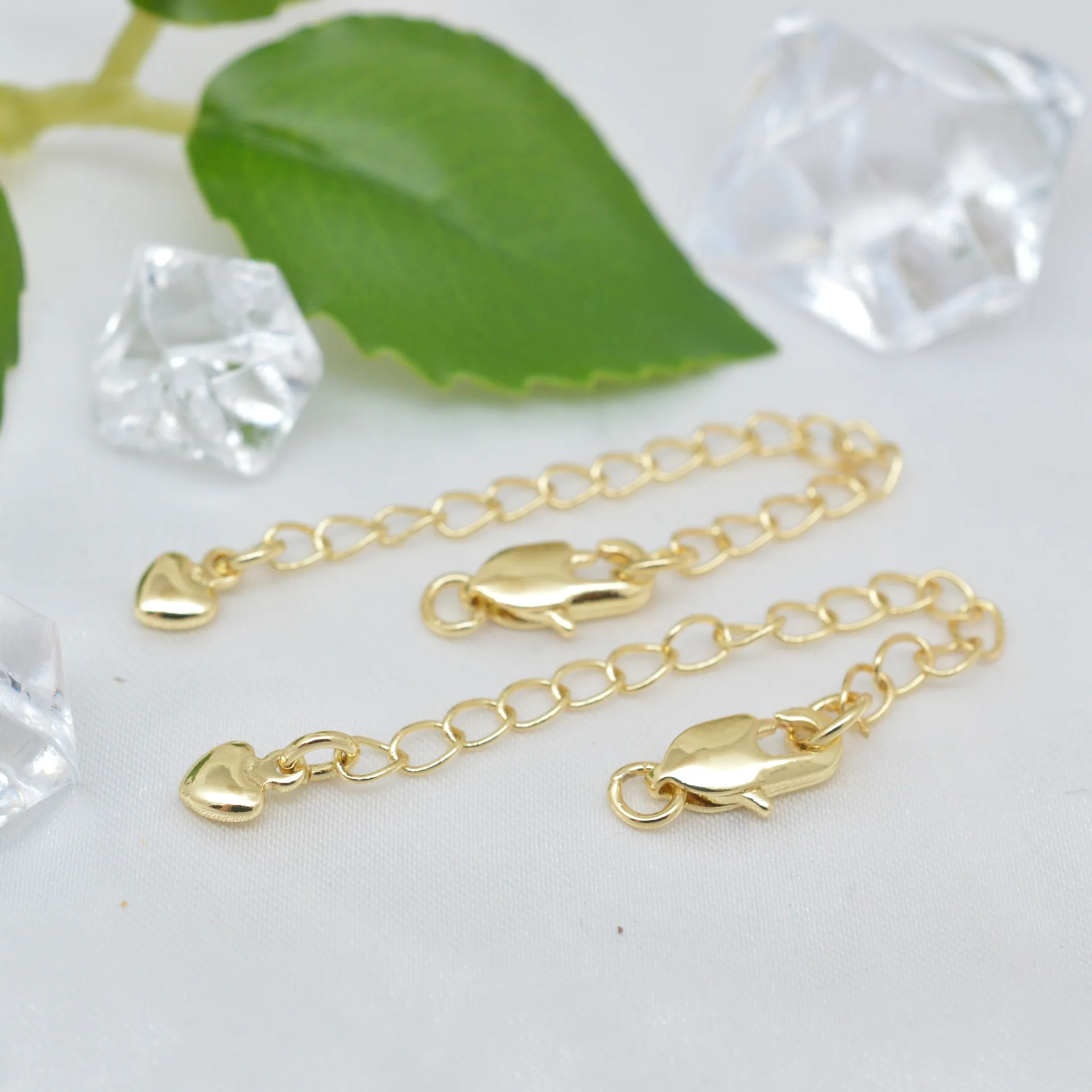 50pcs DIY 50mm Jewelry Accessories Copper Plated Genuine Gold Peach Heart Extended Chain Pearl Necklace Bracelet Closing Buckle
50pcs DIY 50mm Jewelry Accessories Copper Plated Genuine Gold Peach Heart Extended Chain Pearl Necklace Bracelet Closing Buckle