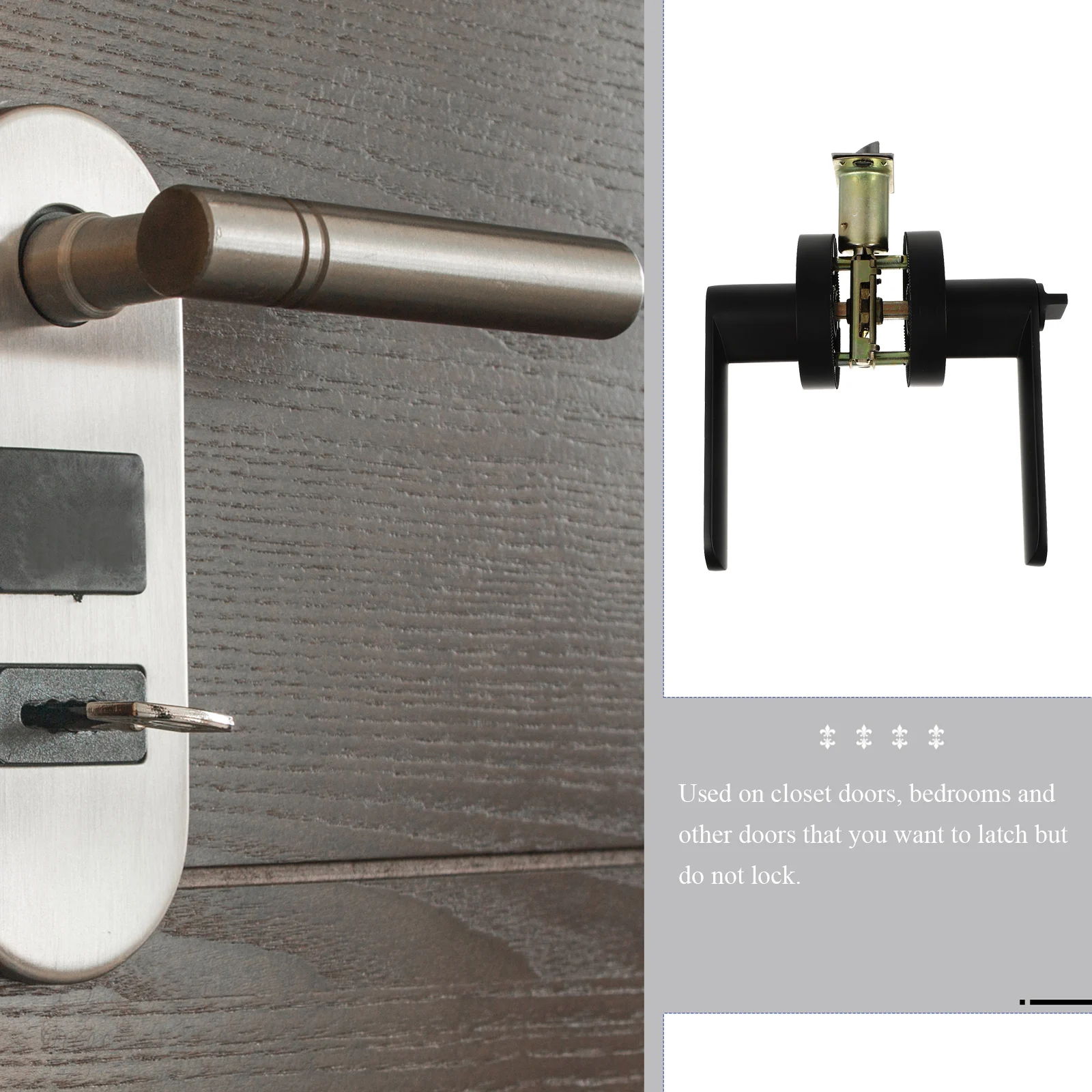 Black Zinc Handles Passage Lever for Locking Door Handle Interior Doors Door Lever With Lock Closet Bedroom Hardware
Black Zinc Handles Passage Lever for Locking Door Handle Interior Doors Door Lever With Lock Closet Bedroom Hardware