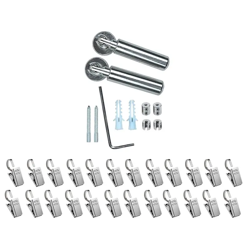 ALIM-For Indoor And Outdoor Use 16.4 FT Adjustable Wire Curtain Rod System With 24 Clips Clothesline Hanger Clothes
ALIM-For Indoor And Outdoor Use 16.4 FT Adjustable Wire Curtain Rod System With 24 Clips Clothesline Hanger Clothes