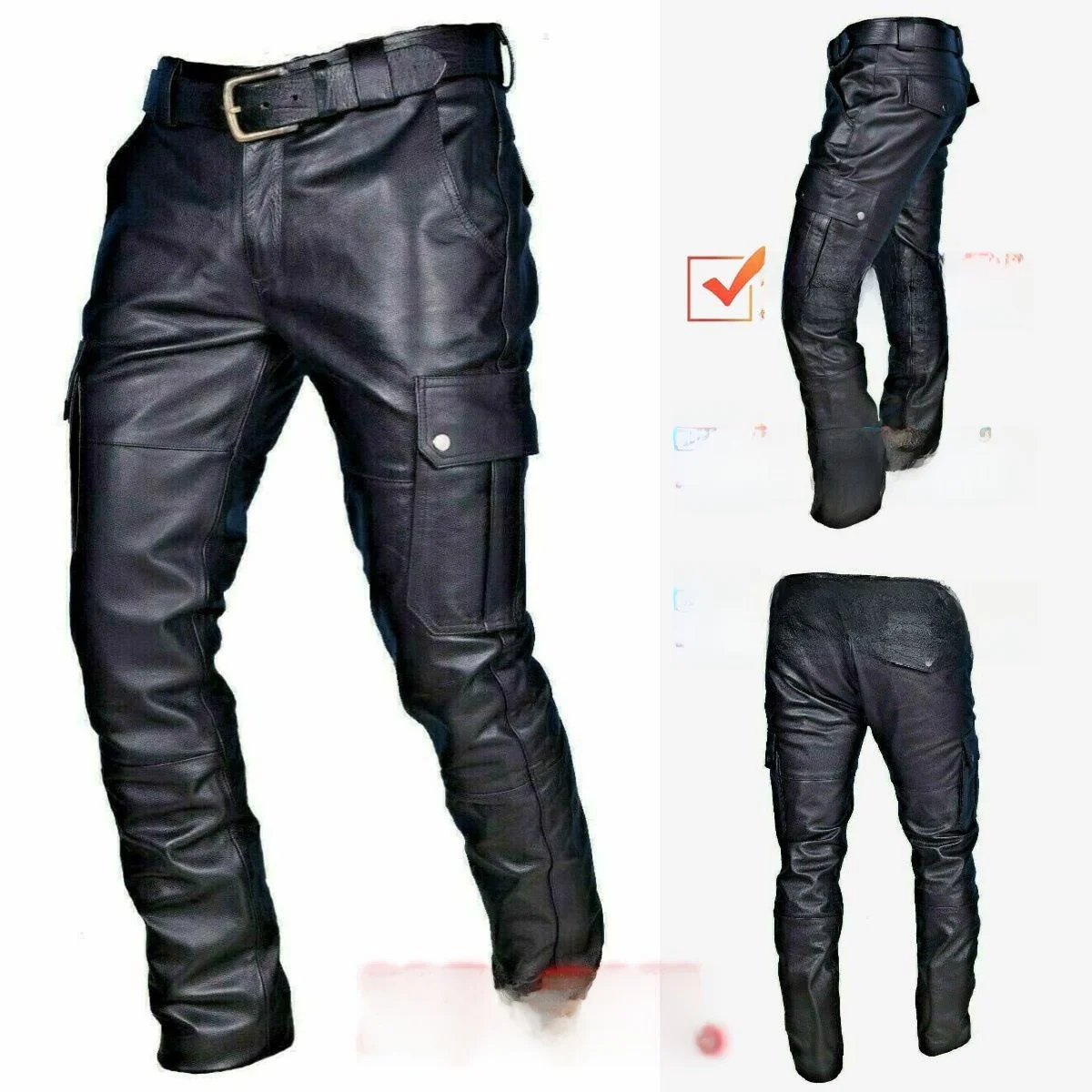 Men's Leather Pants with Straps Faionable Urban Straight Leg Long Trousers Casual Color Men's Biker Pants
Men's Leather Pants with Straps Faionable Urban Straight Leg Long Trousers Casual Color Men's Biker Pants