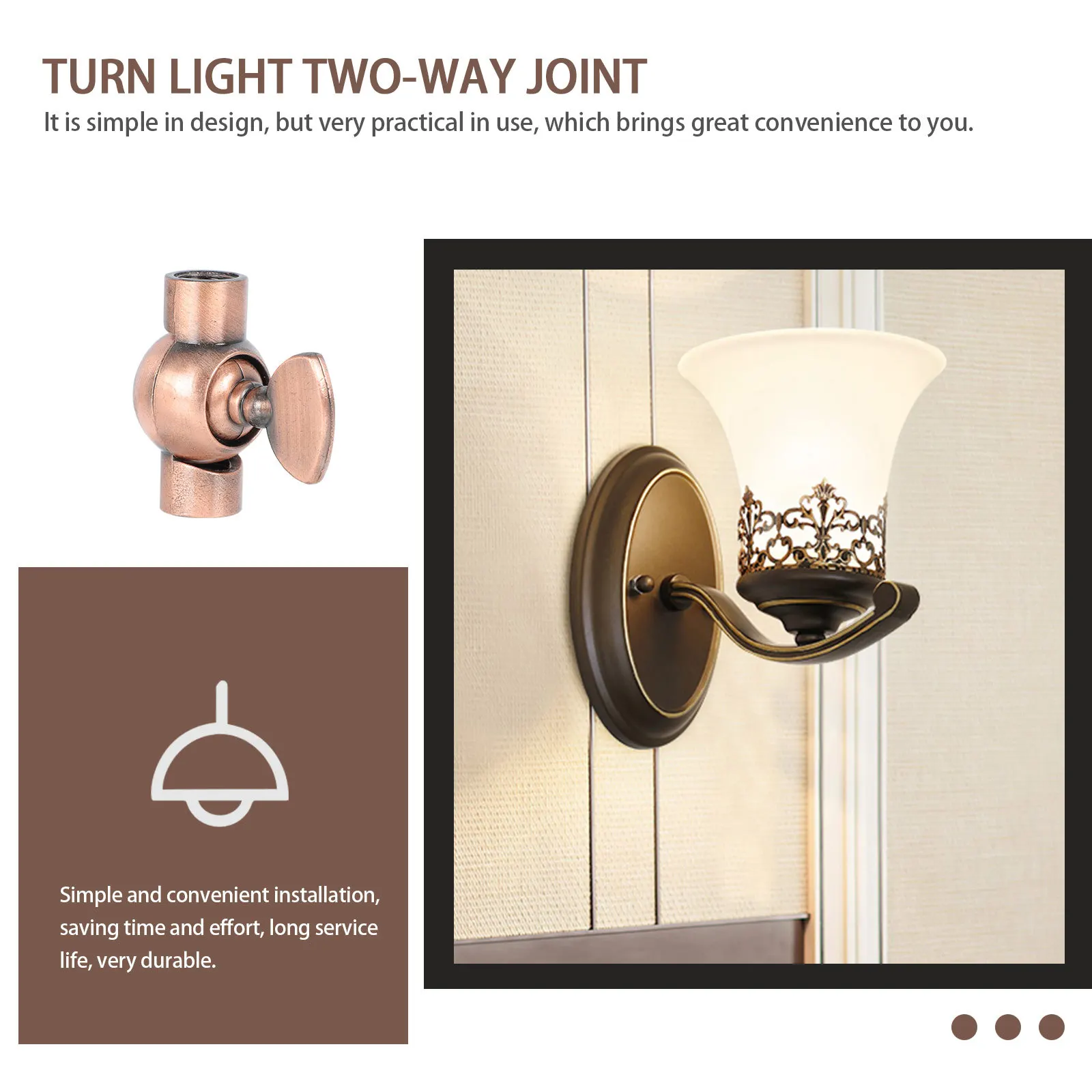 4Pcs Double-Way Universal Turn Metal Durable Compact Connector DIY Lighting Retro Wall Lamp Turn Light Two-Way Joint 
4Pcs Double-Way Universal Turn Metal Durable Compact Connector DIY Lighting Retro Wall Lamp Turn Light Two-Way Joint