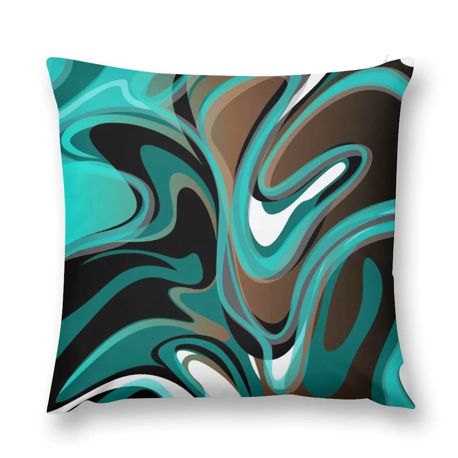 Liquify – Brown, Turquoise, Teal, Black, White Throw Pillow covers for pillows pillow cover luxury pillow
Liquify – Brown, Turquoise, Teal, Black, White Throw Pillow covers for pillows pillow cover luxury pillow
