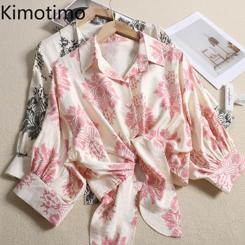 Kimotimo Vintage Batwing Sleeve Print Button Shirt Women 2025 Summer Lapel Lace Up Loose Short Blouses Elegant Chic Holiday Tops
Kimotimo Vintage Batwing Sleeve Print Button Shirt Women 2025 Summer Lapel Lace Up Loose Short Blouses Elegant Chic Holiday Tops