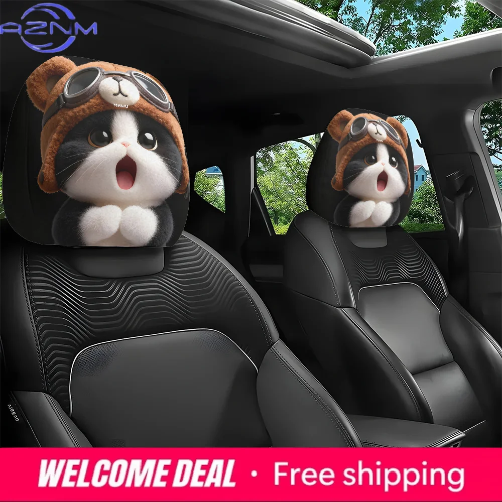 Pilot Panda Print 2pcs Car Headrest Covers / Cute Car Decor / Universal Fit / Perfect for Long Driving Trips
Pilot Panda Print 2pcs Car Headrest Covers / Cute Car Decor / Universal Fit / Perfect for Long Driving Trips