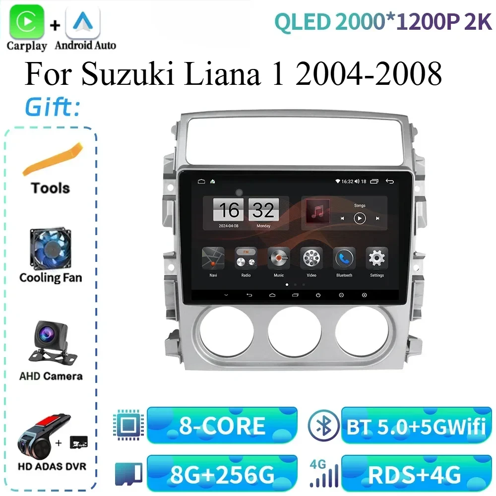 For Suzuki Liana 1 2004-2008 Car Radio Multimedia Video Player Navigation System 4G GPS Wireless Carplay Touch Screen Android14
For Suzuki Liana 1 2004-2008 Car Radio Multimedia Video Player Navigation System 4G GPS Wireless Carplay Touch Screen Android14