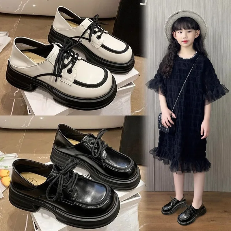 New British-style girl's leather shoes for spring and autumn - children's loafers
New British-style girl's leather shoes for spring and autumn - children's loafers