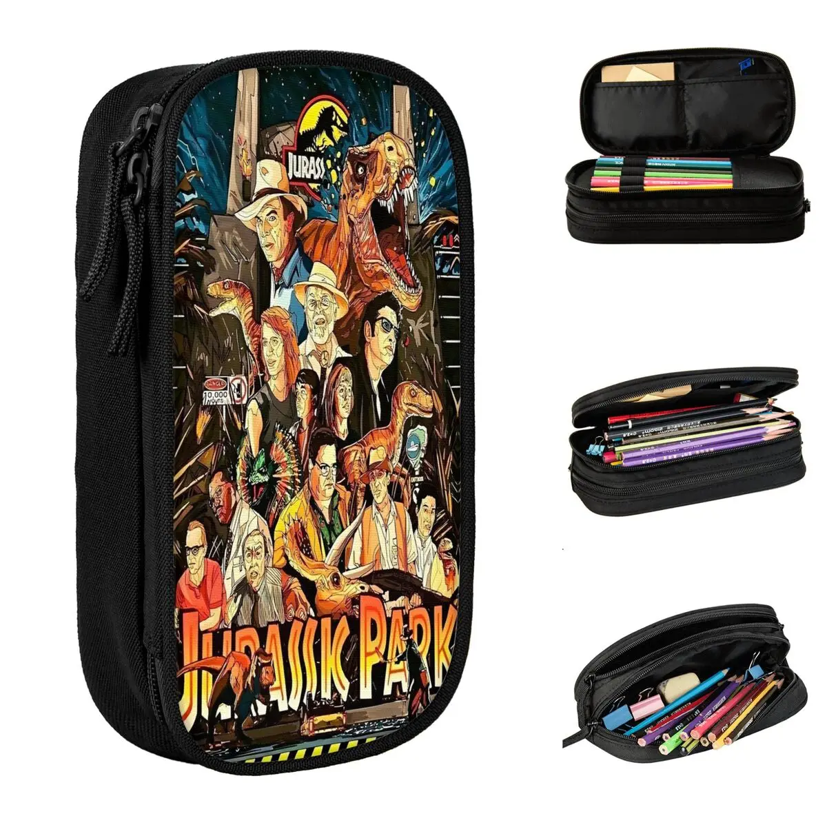 Мультяшный мир динозавров, парк Юрского периода, пенал, классическая коробка для ручек, сумка для студентов, большие офисные пеналы на молнии для хранения
Мультяшный мир динозавров, парк Юрского периода, пенал, классическая коробка для ручек, сумка для студентов, большие офисные пеналы на молнии для хранения