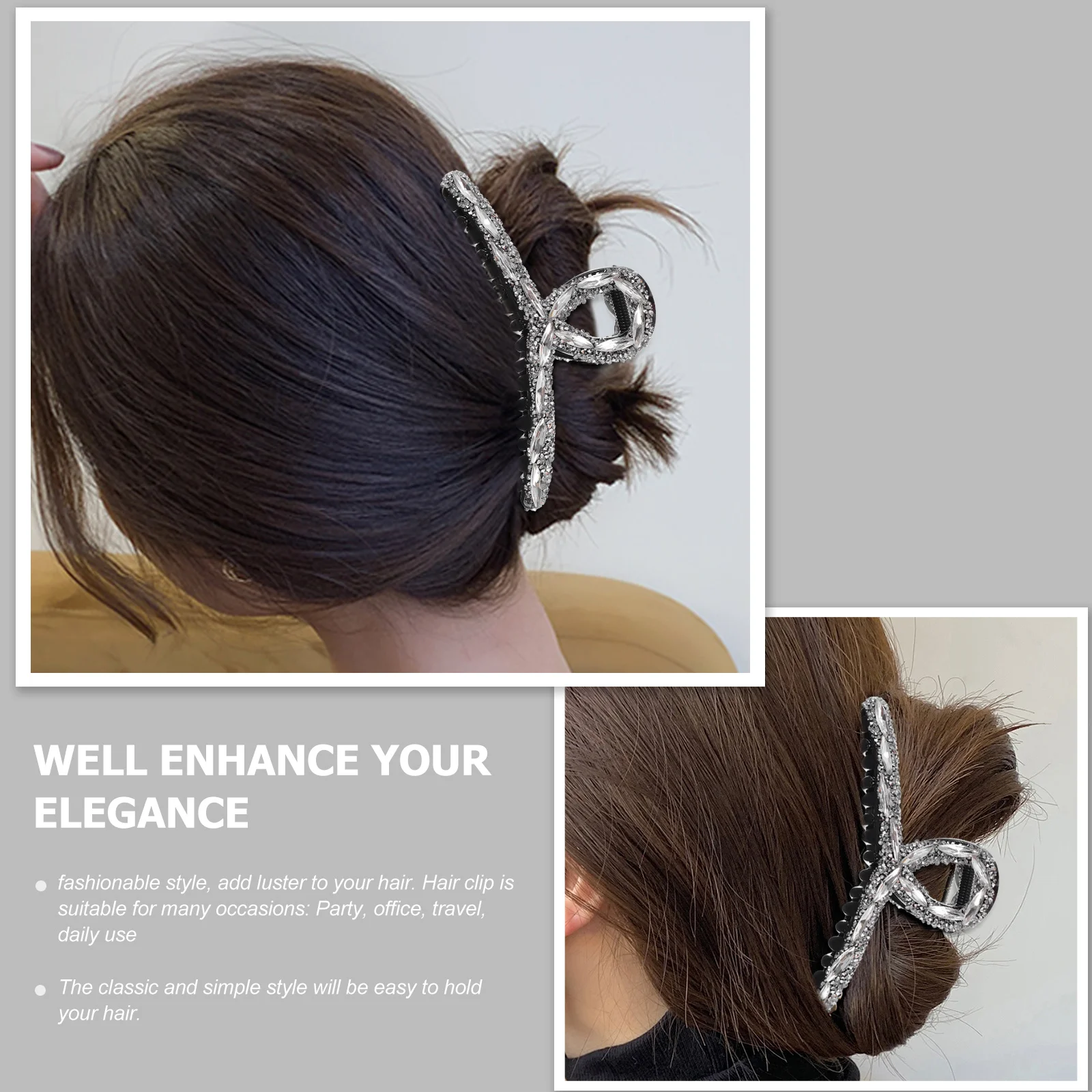 Зажим для волос, заколка для волос со стразами, зажим для челюсти, прочный зажим для женщин, одежда на весь день, вечерние, банкет, подарок на день рождения, головной убор
Зажим для волос, заколка для волос со стразами, зажим для челюсти, прочный зажим для женщин, одежда на весь день, вечерние, банкет, подарок на день рождения, головной убор