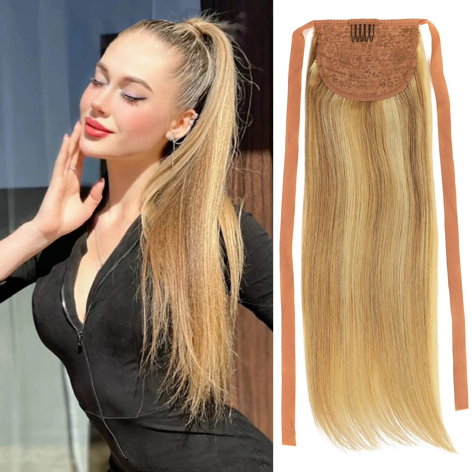 Ponytail Human Hair Wrap Around Clip in Pony Tail 100% Human Hair Ponytail Extensions Machine Remy Hair 12-30 inches Hair Piece
Ponytail Human Hair Wrap Around Clip in Pony Tail 100% Human Hair Ponytail Extensions Machine Remy Hair 12-30 inches Hair Piece