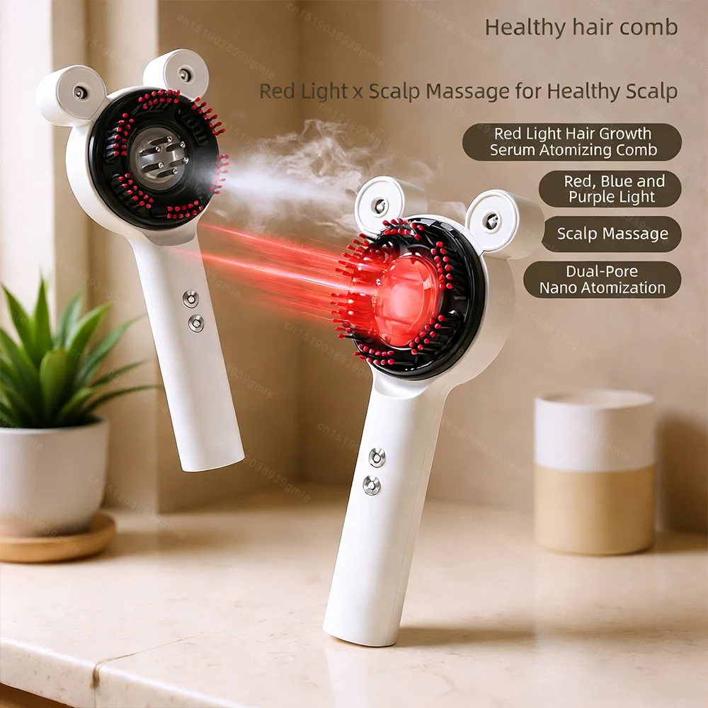Electric Scalp Massage Comb Red Light Spray Massage Comb Medicated Solution Hair Growth Device for Scalp Care Head Massager
Electric Scalp Massage Comb Red Light Spray Massage Comb Medicated Solution Hair Growth Device for Scalp Care Head Massager