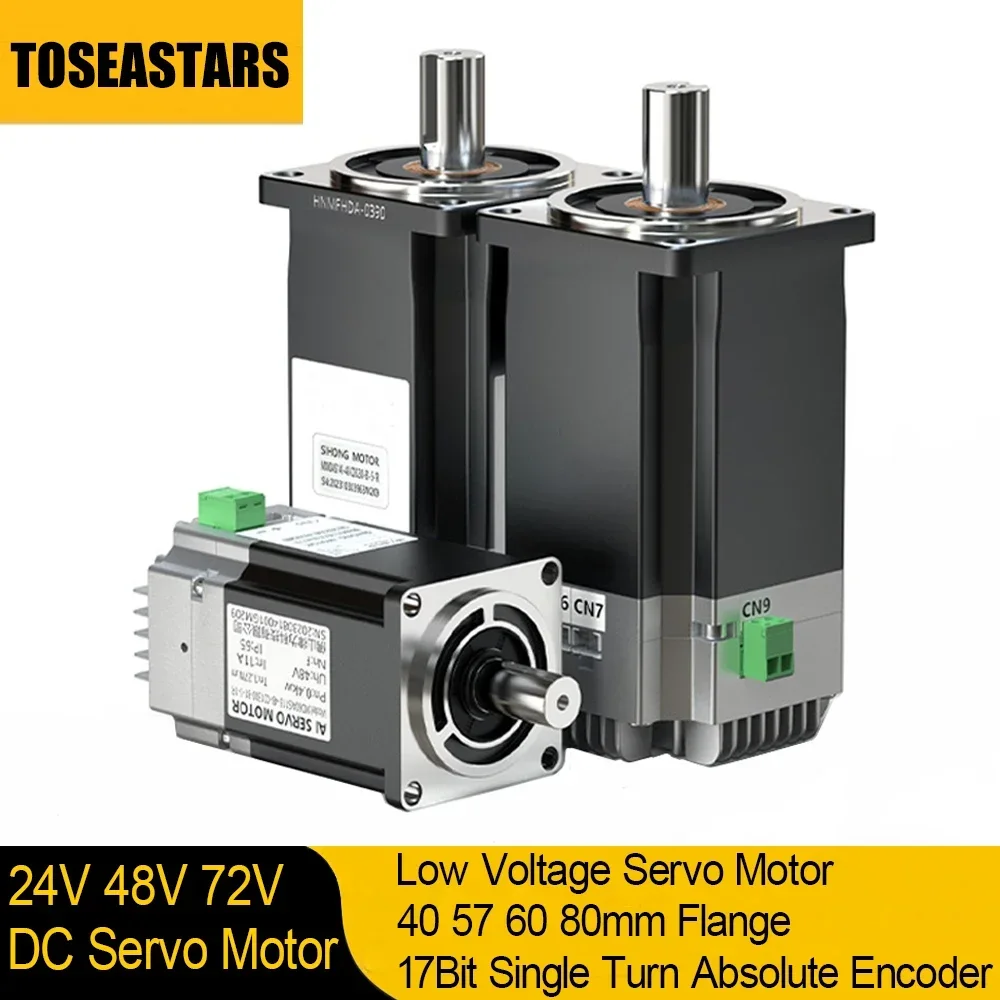 New New24V 48V 200W 400W 750W DC Servo Motor Low Voltage Servo Motor 40mm 57mm 60mm 80mm Flange 17Bit Encoder Pulse input RS485
New New24V 48V 200W 400W 750W DC Servo Motor Low Voltage Servo Motor 40mm 57mm 60mm 80mm Flange 17Bit Encoder Pulse input RS485