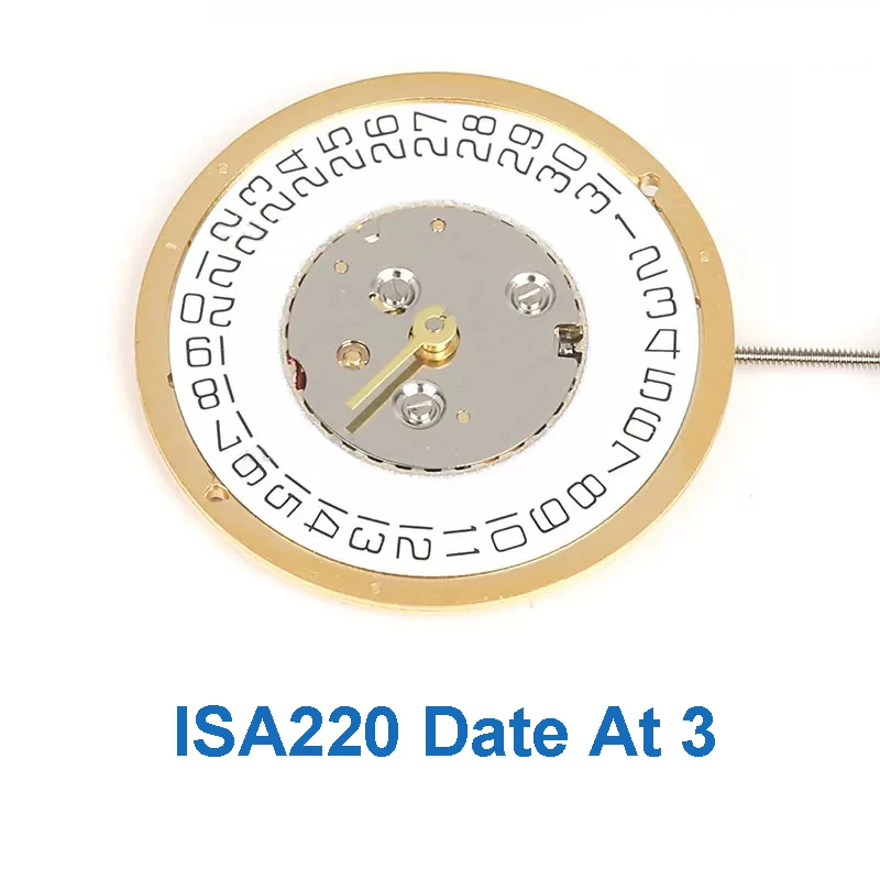 Quartz Movement Watch Accessories 6 Jewels for ISA 220 Movement Watch Date At 3 O'Clock Single Calendar Movement Replace 
Quartz Movement Watch Accessories 6 Jewels for ISA 220 Movement Watch Date At 3 O'Clock Single Calendar Movement Replace