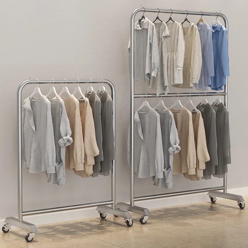 Стеллаж для магазина одежды, напольный двухслойный реквизит из нержавеющей стали, стойка Zhongdao, полка для магазина одежды для девочек
Стеллаж для магазина одежды, напольный двухслойный реквизит из нержавеющей стали, стойка Zhongdao, полка для магазина одежды для девочек