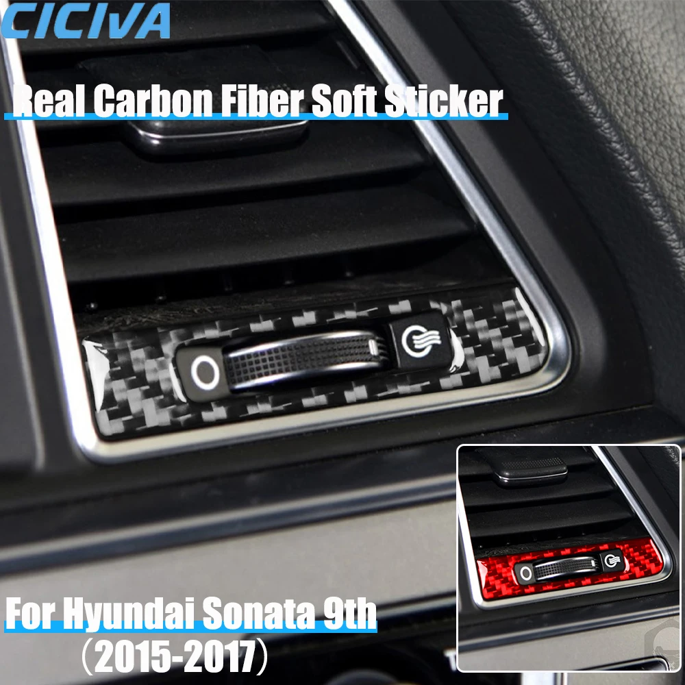 Real Carbon Fiber Car Accessories Dashboard Air Vent Adjustment Cover Soft Sticker For Hyundai Sonata 9th LF 2015 2016 2017
Real Carbon Fiber Car Accessories Dashboard Air Vent Adjustment Cover Soft Sticker For Hyundai Sonata 9th LF 2015 2016 2017