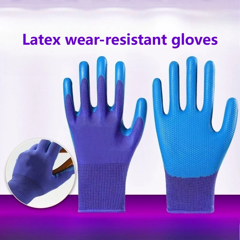 Blue Latex Work Safe Gloves Antiskid Breathable Elastic Protective Mittens for Construction Site Mechanical Repair Work Gloves
Blue Latex Work Safe Gloves Antiskid Breathable Elastic Protective Mittens for Construction Site Mechanical Repair Work Gloves