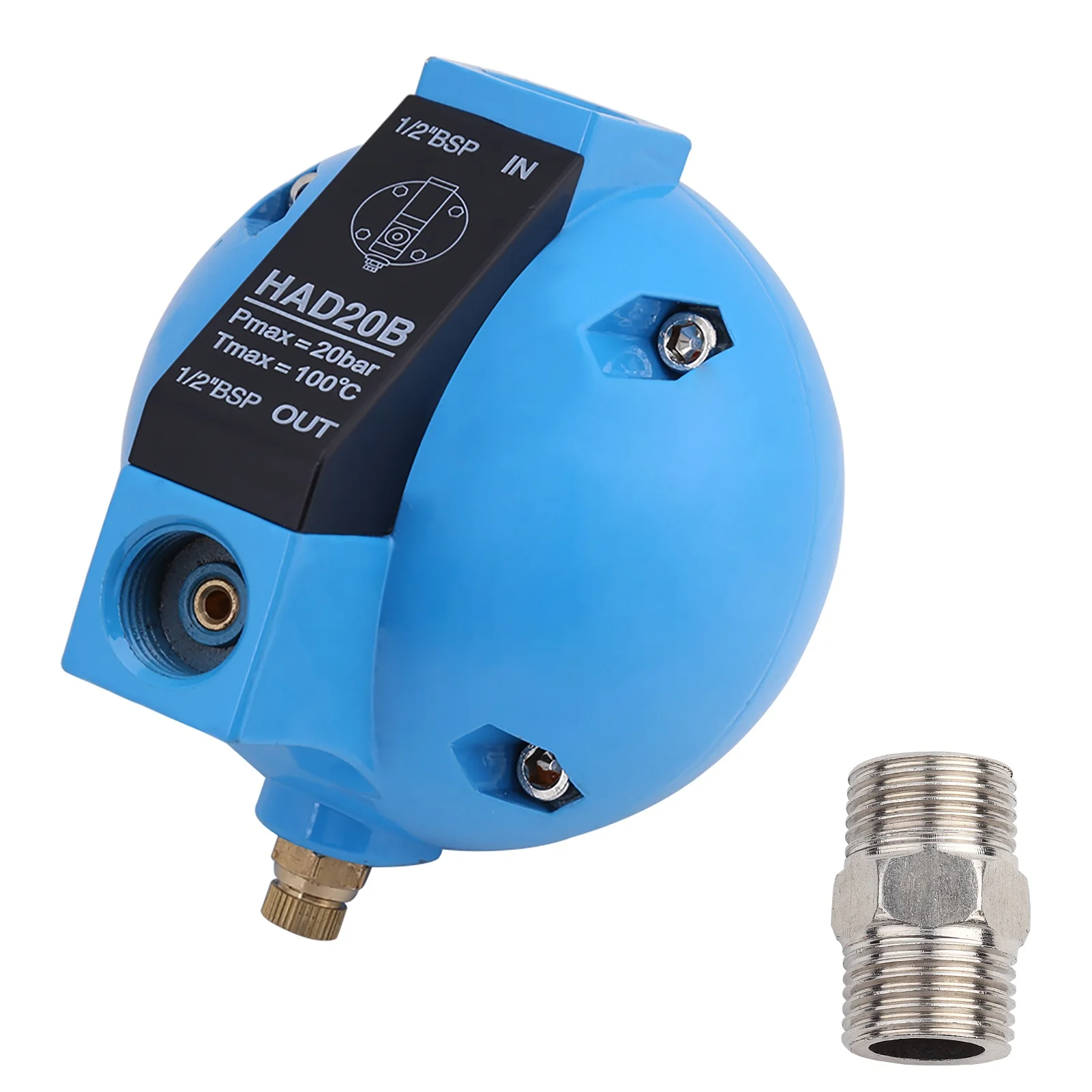 1pc HAD20B Automatic Condensate Mechanical Round Float Drain Valve 1/2BSP 400L/H 20Bar
1pc HAD20B Automatic Condensate Mechanical Round Float Drain Valve 1/2BSP 400L/H 20Bar