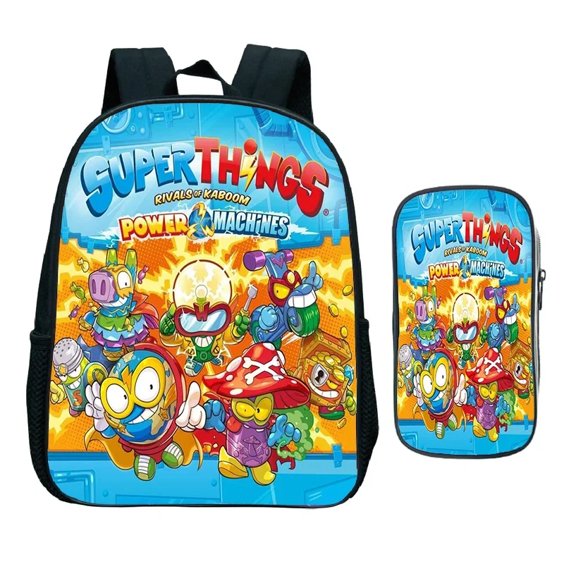 SUPERTHINGS Backpack 2 Pcs Set Cartoon Bookbag Girls Boys Kindergarten Bag SuperThings Print School Bags Toddler Kids Bagpacks
SUPERTHINGS Backpack 2 Pcs Set Cartoon Bookbag Girls Boys Kindergarten Bag SuperThings Print School Bags Toddler Kids Bagpacks