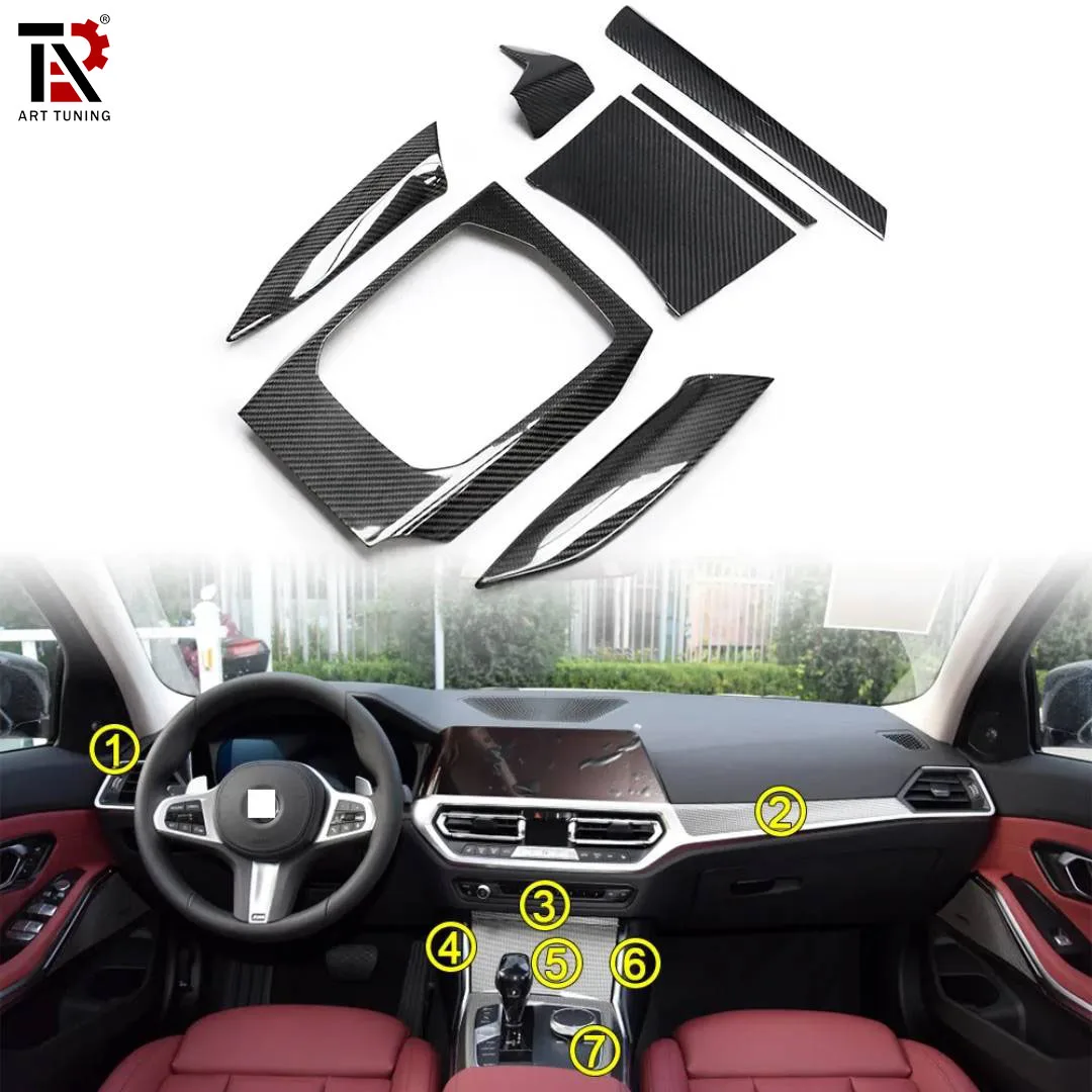 7pcs Dry Carbon Fiber Interior Trims Body Kit For Bmw G20 PRE Car Center Console Dash Board Side Air AC Vent Gear Panel Trims
7pcs Dry Carbon Fiber Interior Trims Body Kit For Bmw G20 PRE Car Center Console Dash Board Side Air AC Vent Gear Panel Trims