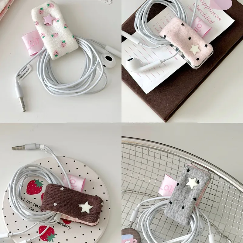 Home Office Storage Creative Strawberry Star Cable Organizer Knitted Cotton New Ins Style Data Cable Wired Headphone Organizing
Home Office Storage Creative Strawberry Star Cable Organizer Knitted Cotton New Ins Style Data Cable Wired Headphone Organizing